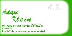 adam klein business card